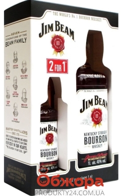 Виски Jim Beam 1,0 л + 0,2 л = 1,2 л – ІМ «Обжора»