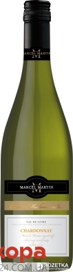 Вино белое сухое Marsel Martin Шардоне 0,75 л (Франция) – ИМ «Обжора»