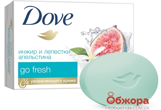Мыло-крем Инжир и лепестки апельсина DOVE 100 г – ИМ «Обжора»