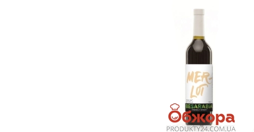 Вино красное сухое Besarabia Мерло 0,75 л – ИМ «Обжора»