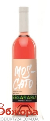 Вино розовое полусладкое Besarabia Москато 0,75 л – ИМ «Обжора»