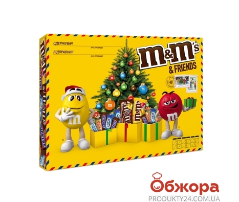 Набір новорічний M&M`s&Friends 230,5 г бандероль середній – ІМ «Обжора»