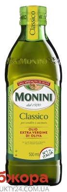 Олія Моніні 0,5л оливкова Extra Vergine ИМП – ІМ «Обжора»