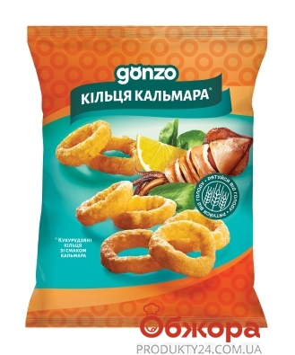 Кукурузные кольца со вкусом кальмара Gonzo  40 г – ИМ «Обжора»
