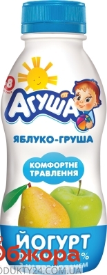 Йогурт Агуша Яблоко-груша 2,7% 200 г – ИМ «Обжора»