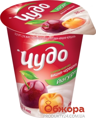 Йогурт Чудо Вишня-черешня 2,5% 300 г – ИМ «Обжора»