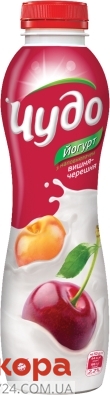 Йогурт Чудо 2,5% 540г вишня-черешня пляшка – ІМ «Обжора»