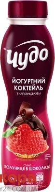 Коктейль йогуртний Чудо 3,7% 270г Полуниця пляшка – ІМ «Обжора»