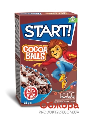 Сухий сніданок Старт 75г кульки какао – ІМ «Обжора»