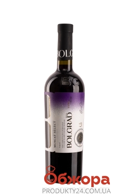 Вино Болград (Bolgrad) Мускатное красное полусладкое 0,75 л. – ИМ «Обжора»