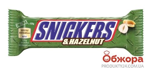 Батончик шоколадный Сникерс (Snickers) лесной орех, 49 г – ИМ «Обжора»