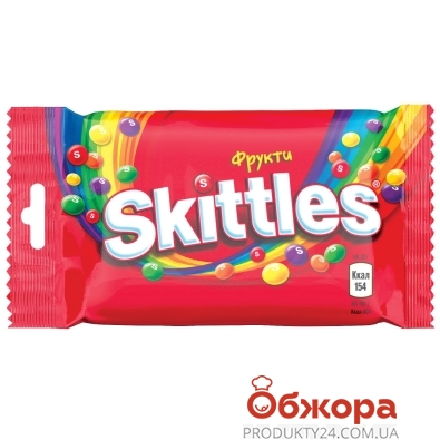 Драже Скиттлс (Skittles) сахарная глазурь 38 г – ИМ «Обжора»