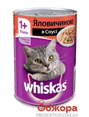 Корм Вискас (Whiskas) Говядина 400 г – ИМ «Обжора»