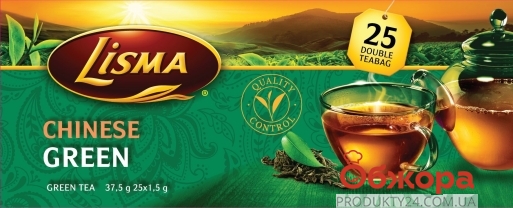 Чай Лисма Китайский зеленый 25*1,5 г – ИМ «Обжора»