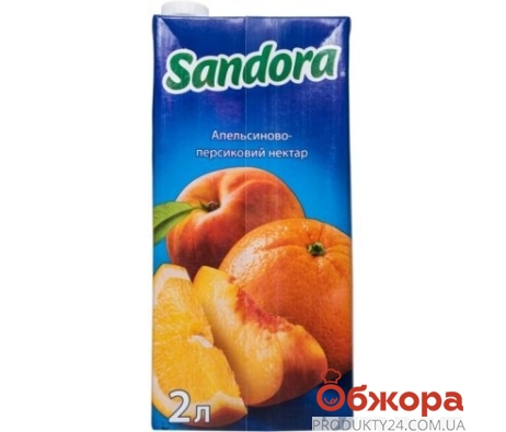 Нектар Сандора (Sandora) Апельсин-Персик 2 л – ИМ «Обжора»