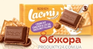 Шоколад молочный какао-орех крекер Roshen 110 г Lacmi – ИМ «Обжора»