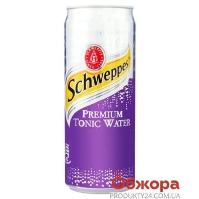 Вода Schweppes Premium Tonic Water 0,33 л ж/б – ИМ «Обжора»