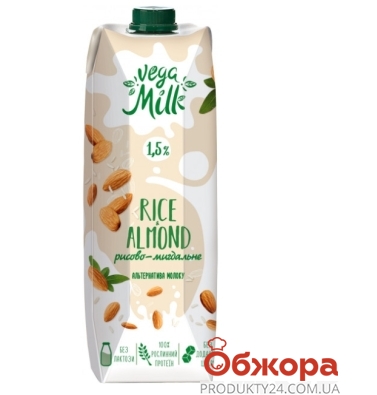 Напиток рисово-миндальный Vega Мiлк 950 мл – ИМ «Обжора»