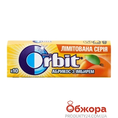 Жвачка абрикос с имбирем Орбит Orbit – ІМ «Обжора»