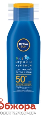 Лосьон Нивея (NIVEA) Солнцезащитный Играй и купайся для детей SPF50+ – ИМ «Обжора»